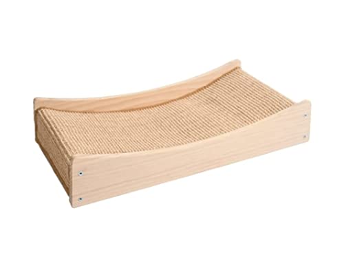 Katzenkratzer Hölzerner Katzenkratzer Abnehmbare Natürliche Sisal-Katzenkratzpolster Katzenkratzer Für Katzen Im Innenbereich Sommer-Katzenbett Kratzmatte Katze (Blue : Brown, Size : 45 * 31cm) von INKTUS