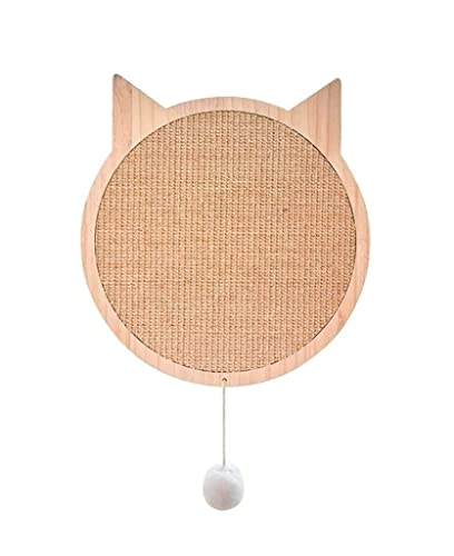 Katzenkratzer Katzenkratzbrett, Sisal-Bissspielzeug, Schöne Katzenkrallenform, Schleifkralle, Weiche Fellbälle Mit Saugnapf Auf Der Rückseite Kratzmatte Katze (Blue : 41 * 39cm) von INKTUS