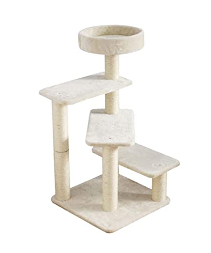 Kratzbaum Kletterbaum Katzenkletterbaum Kitten Activity Center Katzenturmständer Mit Umwickelten Sisal-Kratzbäumen Und Gemütlichen Runden Sitzstangen Katzenkratzbaum von INKTUS