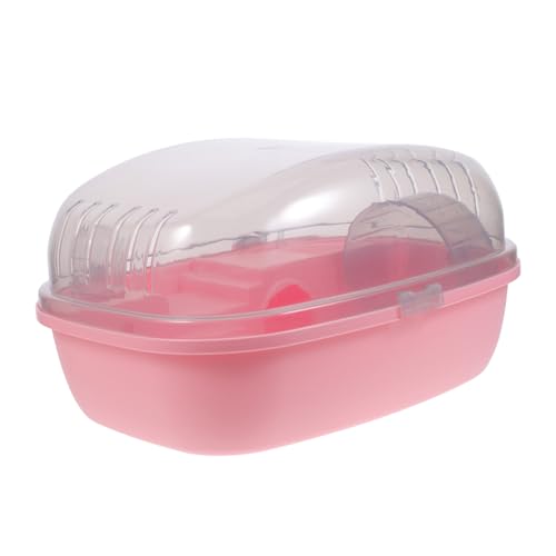 Hamsterkäfig Kleintierkäfig Hamstertransportbox Hamsterunterkunft Hamsterträger Hamster Tragetasche Käfig für Kaninchen Chinchilla Reisekäfig Mäusekäfig für Hausmäuse Abs Rosa INOOMP von INOOMP