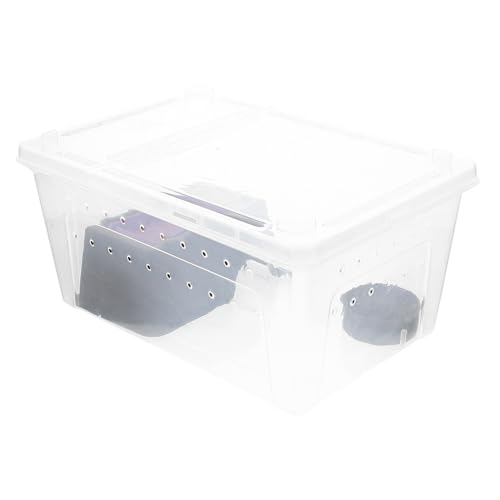 INOOMP 1 Satz Futterbox für Reptilien Heizkissen Reptilien Frosch Terrarium Eidechsen-Terrarium insektenbox Insekten Box Reptilien-Innenlebensraum transparenter Eidechsenkäfig Plastik von INOOMP