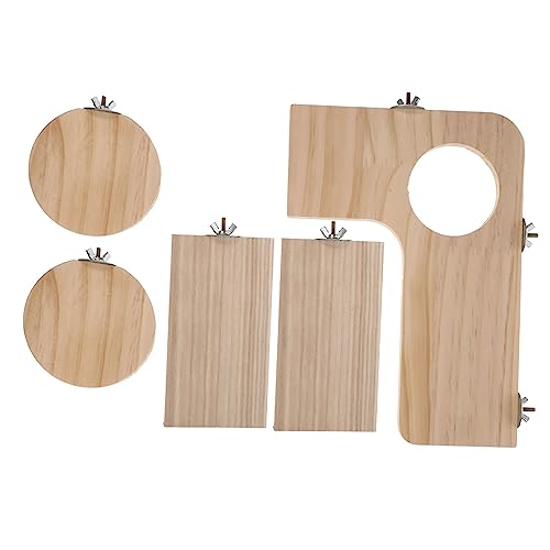 INOOMP 1 Satz Hamster-Sprungbrett Papagei kauen Papageienvogel Holzbarsch Nagetier Spielzeug Set Nager Spielzeug Set Vogelkäfig holzregal Eichhörnchen-Sprungbrett Sprungbrett aus Holz von INOOMP