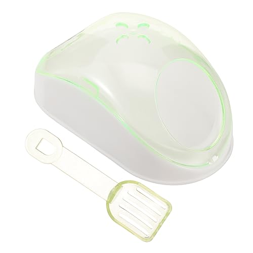 INOOMP 1 Satz Hamster Transparentes Badezimmer Igel Toilette Rennmaus Toilette Kleines Aquarium Hamstersandbad Hamster-Sand-badewanne Kleintier Badehaus Chinchilla Plastik Light Green von INOOMP