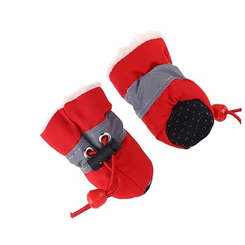 INOOMP 1 Satz Hundeschuhe Paws pfotenschutz pfostenschuhe Regenschuhe für Hunde Pfotenschuhe rote Socken Pudel-Schneestiefel sockenschuhe Hundestiefel Haustierschuhe Mittel Regenstiefel von INOOMP