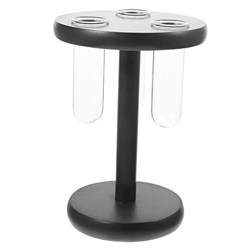 INOOMP 1 Satz Hydrokulturvase aus Glas hydroponisches Reagenzglas klare Vase Vermehrungspflanzer Kakteen für den einzug bürodeko Tischdekoration Desktop-Dekoration Buche Black von INOOMP