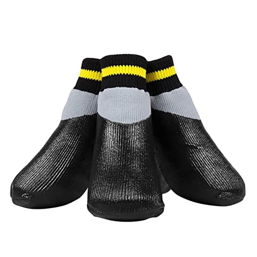 INOOMP 1 Satz wasserdichte Booties Socken Gummisocken Haustier Ausgestopfter Welpe Kleine Hundesocken Für Den Winter Plüschtiere Hundeschuhe Mittelgroße Hunde Warm Halten Fußsocken von INOOMP