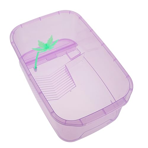 INOOMP 1 Set-Box Schildkrötenbecken Reptilien-wohnbecken Kleine Fischbecken Zubehör Für Reptilien Grillenhalter Für Reptilien Frosch Terrarium Zuchtbecken Für Aquarien Violett Plastik von INOOMP