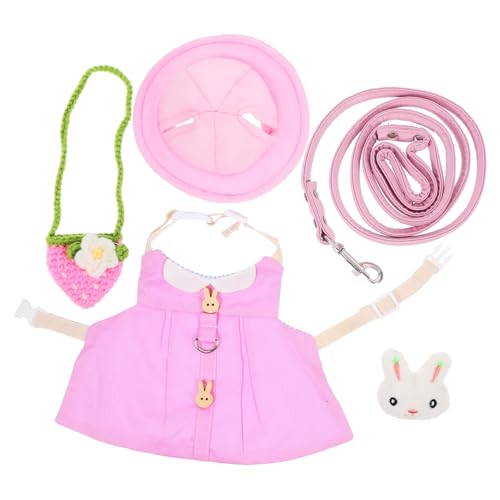 INOOMP Häschen Kätzchen Kleidung Set Meerschweinchen Kuscheln Outfit Leine Tasche Foto Ausflug Anzug S Größe von INOOMP