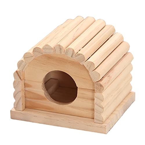 INOOMP 1 Stück Hamstervilla Haustierbedarf Holzhütte Hamsterhaus Hamsterheim Hamsterhütte Hamsterhütte Haustierschlafhütte Spielhaus Haustierschlafnest von INOOMP