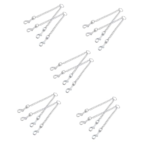 INOOMP 10 STK Hundehalsband Aus Metall Welpe Für Kleine Welpen Haustier Geschirr Clips Für Hundehalsbänder Nur Schnallenbefestigung Halsband Für Kleine Hunde Doppelkopf Blinddarm von INOOMP