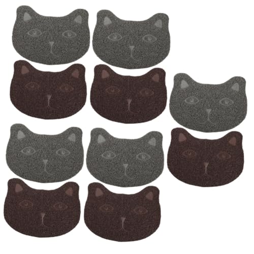 INOOMP 10 STK Katzenstreu Matte katzenklo vorlegematte katzenklo vorleger Matte Tragbare Welpen-Kätzchen-Matten Welpenfutter Haustiere Tischsets Haustierfuttermatte Wurfmatte drinnen PVC von INOOMP