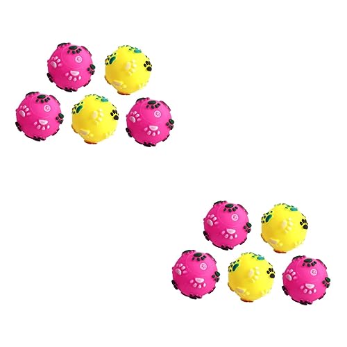 INOOMP 10 STK Lernspielzeug für Haustiere Kauball für Haustiere Hundebissball tierische bescherung knete Spielzeug Spielzeuge Spielzeugball für Haustiere Soundspielzeug für Hunde Hündchen von INOOMP