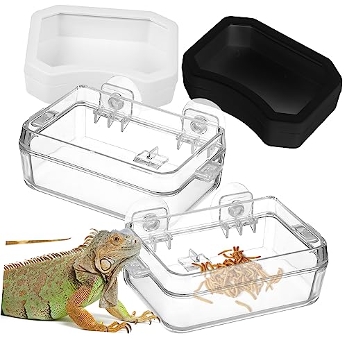 INOOMP 10 STK Schale für Reptilien Futterspender für Reptilien Futternapf für Reptilien Suction Cup saugnäpfe Sucker Anti-Flucht-Schüssel für Reptilien Wassernapf für Reptilien Plastik von INOOMP