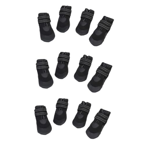 INOOMP 12 STK Gummi-Regenschuhe Für Hunde Welpenstiefel rutschfeste Hundestiefel wasserdichte Hundesocken Regenstiefel Für Haustiere Pfote Winter Warm Hundestiefel Pfotenschutz Hundepfote von INOOMP