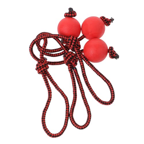 INOOMP 12 STK Hund wirft Ball Kauspielzeug für große Hunde Gummiball am Seil Dog chew Toy hundekauspielzeuge Apportierbälle für große Hunde Apportierspielzeug für Hunde fest Leine rot von INOOMP