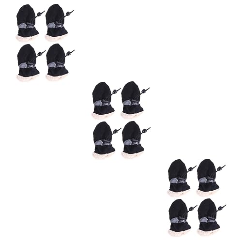 INOOMP 12 STK Hundeschuhe pfotenschutz für Hunde Schuhe für Hunde Schuhschutz Haustierschuhe für mittelgroße Hunde Schneestiefel warme Socken Hundestiefel Stiefel für Hunde Kleiner Hund von INOOMP