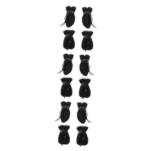 INOOMP 12 STK Schuhüberzüge Für Haustiere Outdoor-haustierschuhe Pfotenschutz Für Haustiere Reflektierende Schuhe Für Haustiere Kalt Hundeschuhe Hundestiefel Samt Hund Katze Großer Hund von INOOMP