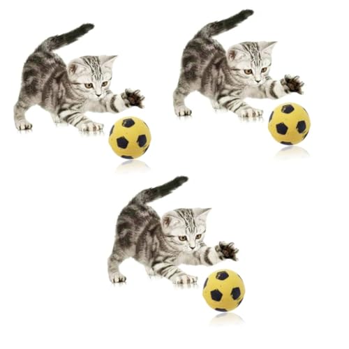 INOOMP 12 STK Spielzeug für Haustiere Fußballspielzeug Katzenspielzeug die Spielzeuge Katze hüpfend Schwamm Fußball Katzen Spielzeug cat Toys Katzen spielsachen Spielzeugbälle für Katzen von INOOMP