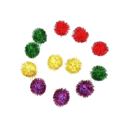 INOOMP 12St kleine Kugeln Katzen Spielzeug cat Toys katzenspielzeig Katzen spielsachen katzenspielzeug für Katzen cat Spielzeug katzenspielzeuge Glitzerkugeln Ball Katzenspielzeug von INOOMP