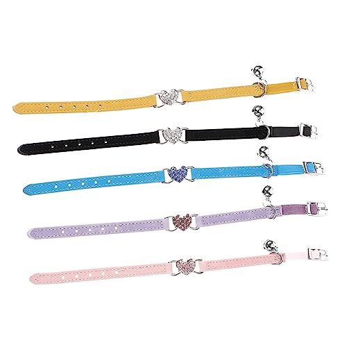 INOOMP 15 STK Haustierhalsband personalisierte Katzenhalsbänder Katzenhalsband mit Glocke hundegeschenk hundezubehör Welpenhalsband Welpenhalsbänder Haustier Katzenhalsband Hündchen von INOOMP