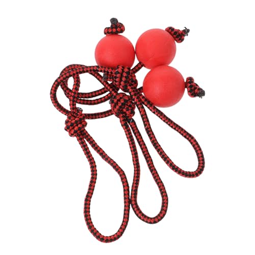 INOOMP 15 STK Hund wirft Ball Hunde-Kauspielzeug zum Zahnen Hundegummi Dog chew Toy hundekauspielzeuge Hundespielzeug Ballspielzeug für Hunde kauen Trainingsball Hundetraining Leine rot von INOOMP