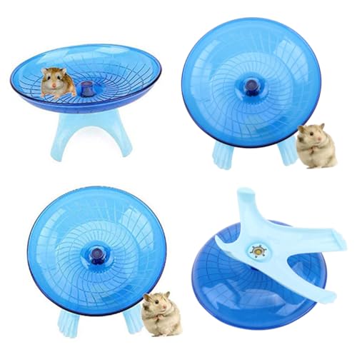 INOOMP 1Stk Haustier-Übungsspielzeug Hamster Laufrad Hamster Trainingsrad Hamster Spielzeugrad rutschfeste Laufscheibe stilles Hamsterrad Scheibe Laufen Lassen Laufrad für Haustiere Blue von INOOMP