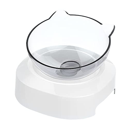 INOOMP 1Stk Katzen- und Hundefutter Erhöhter Futternapf Plastik Katzennäpfe Plastic Bowl Katzennapf Haustier Futternapf für Hunde Wasserzufuhr Lebensmittel Fressnapf Speiseteller Abs Weiß von INOOMP