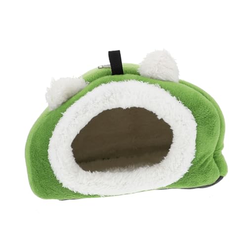 INOOMP 1stk Baumwollnest Für Haustiere Plüschtier Mini-Hasen Guinea-Bett Kätzchen Gehege Flauschige Kuscheltiere Igel Bett Kaninchenversteck Chinchillas Warmes Nest SHU Fussel Green von INOOMP