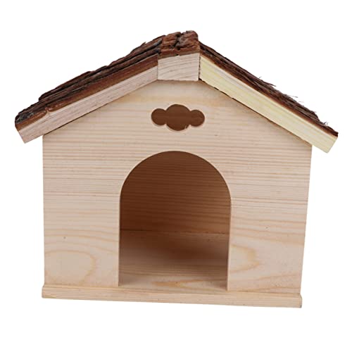 INOOMP 1stk Holzhaus Meerschweinchen Hamsterhaus Kleintierhaus Katzenhaus Im Freien Hundehütten Für Große Hunde Draußen Hundehütte Im Freien Eichhörnchenhaus Im Freien Hölzern Brown von INOOMP