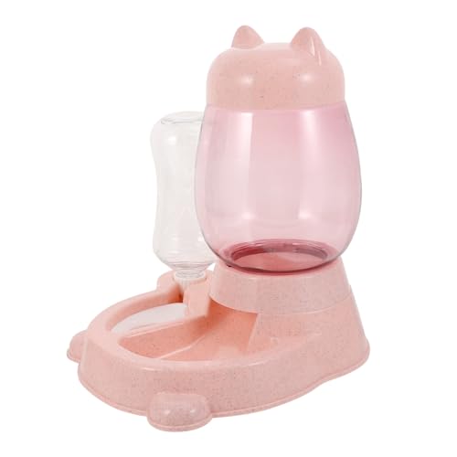 INOOMP 1stk Katzenfutter Wasserspender Für Welpen Hündchenfutter Futternapf Für Hunde Kätzchen-wassernapf Kätzchen-Feeder Futterautomat Für Hunde Futternapf Für Haustiere Rosa Plastik von INOOMP