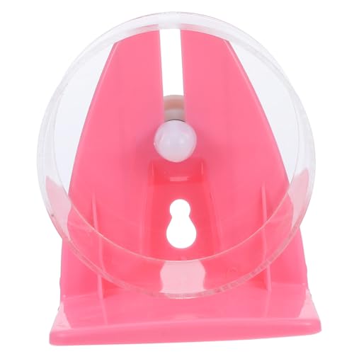 INOOMP 1stk Laufrad Für Hamster Hamsterrad Leise Stilles Rad Hamsterspielzeug Hamster Stiller Läufer Igel Spielzeug Meerschweinchen Spielzeug Eichhörnchen Spielzeug Übungsrad Acryl Rosa von INOOMP