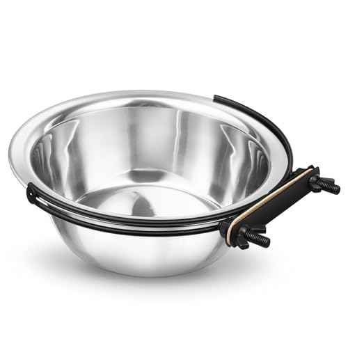 INOOMP 2 STK Coop-Tasse edelstahlschüsseln Stainless Steel Bowl Tierkäfig Vogelfutterbecher Hundefutter Wasserflaschen Coop-Becher aus Edelstahl Futternapf für Papageien Heizung Metall von INOOMP