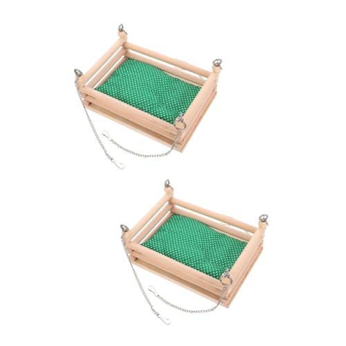 INOOMP 2 Sätze Hamster Hängematte Haustier-Couch Hängekorb aus Holz hamsterbett hamsterzubehör Kaninchenspielzeug Spielzeuge Dekoration warmes Wattepad Hase Käfig Shaker schmücken von INOOMP