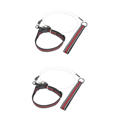 INOOMP 2 Sätze Hundehalsband Zugseil für Haustiere Leinen-Kit aus Nylon bodentrampolin Outdoor sportovní a outdoorové oblečení bequem gepolsterte Leine bequemer Kragen Gürtel Kombination von INOOMP