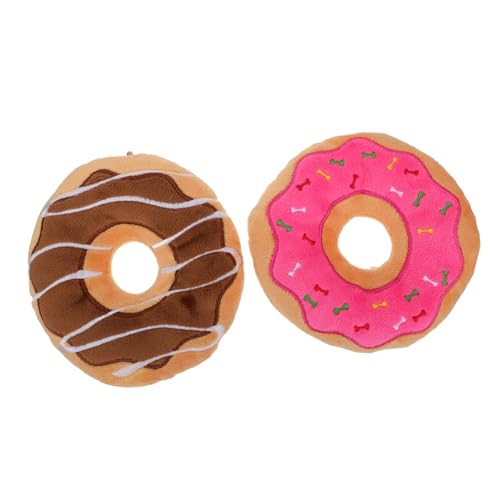 INOOMP Donut Hundespielzeug üsch Kauspielzeug Für Welpen Interaktives Zur Zahnpflege Pink Und Für Hunde Und Kleine Haustiere Ideal Für Das Kauen Und von INOOMP