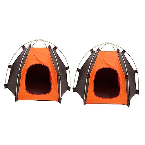 INOOMP 2st Haustierzelt Im Freien Katzen-Tipi-Bett Katzenschutz Im Freien Sonnenschutzzelt Für Hunde Hundezelt Camping Zeltbett Für Haustiere Hunde Zelt Hunde-Tipi Tragbar Reisen Südkorea von INOOMP