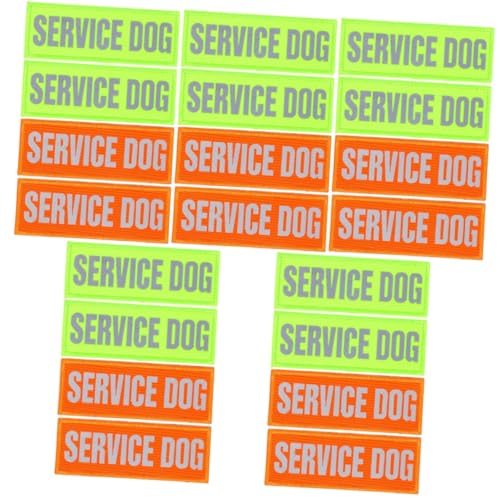 INOOMP 20 STK Diensthund Aufkleber Service Hund Geschirr-Patch kleine Hundemarke Flecken Reflective Sticker pet Supplies Patches für Welpengeschirr Hundezubehör für große Hunde Nylon von INOOMP