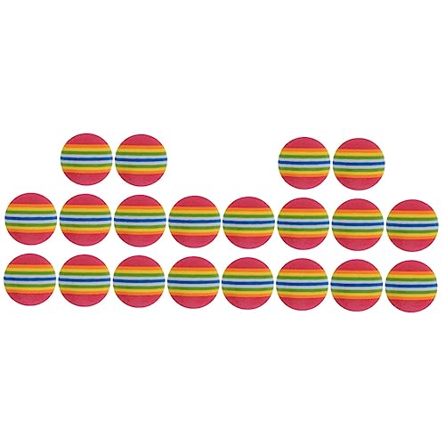 INOOMP 20 STK Eva Regenbogenball Kratzspielzeug für Katzen Kätzchen-Ball-Spielzeug Kauspielzeug interaktives Spielzeug Kitten Spielzeug Spielzeuge Haustier Regenbogenkugel Spielzeugkatze von INOOMP