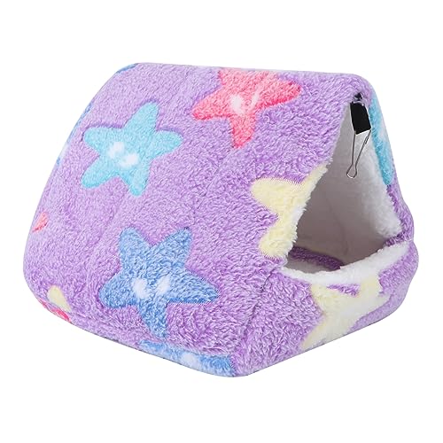 INOOMP 2St Baumwollnest für kleine Haustiere haustierbett pet Bed Hängematte für Winterratten Hamsternest Nestzubehör für Haustiere Schlafnest für Hamster Baumwolle Violett von INOOMP