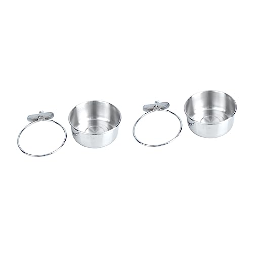 INOOMP 2St Futternapf für Papageien Wassernapf für Kaninchen wasserspender für Hunde Hundenapf pet Water Bowl vogelkäfig zubehör Fenster-Vogelhäuschen Wassernapf für Tierfutter Coop-Tasse von INOOMP