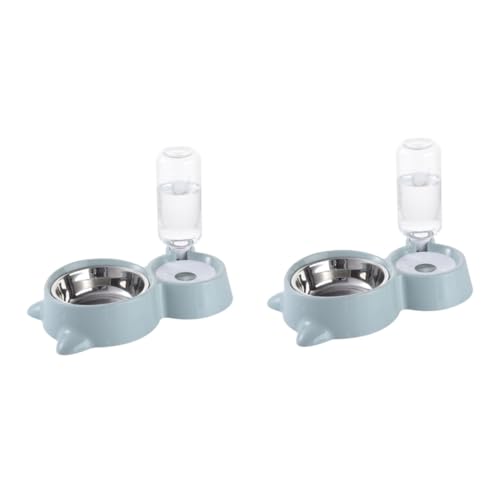 INOOMP 2St Hundefutter Wassernapf für Katzen automatisches Trinken edelstahlschüsseln Stainless Steel Bowl Katzennapf Katzennäpfe Haustiernapf Futternapf für Haustiere Wasserspender von INOOMP