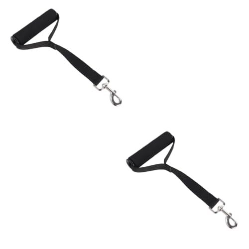 INOOMP 2St Hundeleine hundegurt hundelaufband Hunde Gurt Hunde Halstuch hundezubehör Kurze hundebedarf Kurze Leinen seilspanner Haustier Hundehalsband Trainingsbedarf für Hunde Black von INOOMP