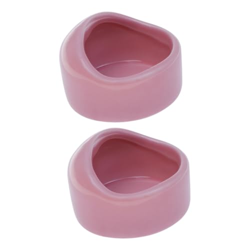 INOOMP 2St Keramiknapf für Hamster Nagetier Futter Schale Hamster Keramikschale Sandbadbehälter für Hamster Container kleine Keramikschale Haustiernapf Igel Hase Produkte Lebensmittel von INOOMP