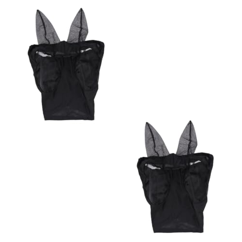 INOOMP 2St Pferdefliegenmaske Horse mask Masken Fliegenprävention Maskera tragbare Pferdemaske Pferdekopf-Mesh-Maske Kopfschutzmaske Pferdekopf Netz Gesichtsmaske von INOOMP