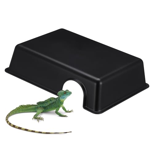 INOOMP 2St Reptilien verstecken Sich in Höhlen Simulation Einer Reptilienhöhle Schlangenversteck Tank Scorpion scorpien schleichtiere Vergnügungshöhle Schildkröte Einsiedler Plastik Black von INOOMP