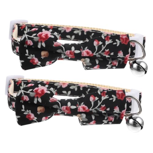 INOOMP 2St sicherheitsschloss Kitten Halsband verstellbares Hundehalsband Außendekoration Haustier-Kätzchen-Halsband Katzenhalsband mit Glocke Karikatur Zubehör kleine Sonnenblume von INOOMP