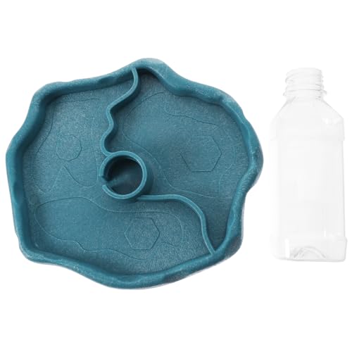 INOOMP 2st Futterstelle Für Reptilien Bartagame Wasserschale Wasserspender Für Schildkröten Bärtiger Drache Schildkröte Tränke Haustier Wasserschale Tank Drachen Plastik Sky-Blue von INOOMP