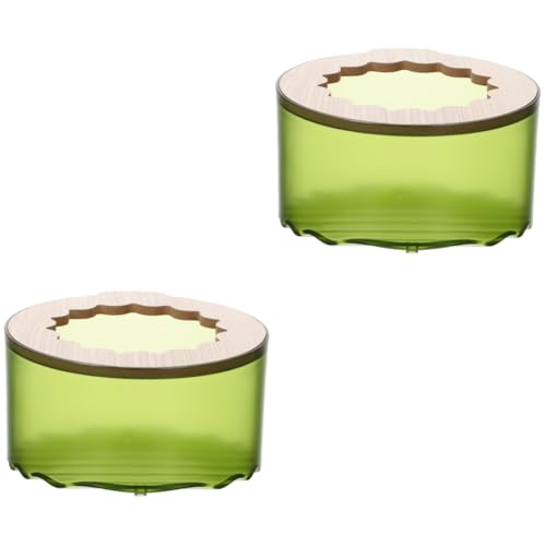 INOOMP 2st Hamster Toilette Haustier Badewanne Hamster Badewanne Becken Aus Meerschweinchenhaut Kaninchen Behandelt Chinchilla-Badezimmer Rattenbadbecken Klarer Behälter Wannen Green Abs von INOOMP