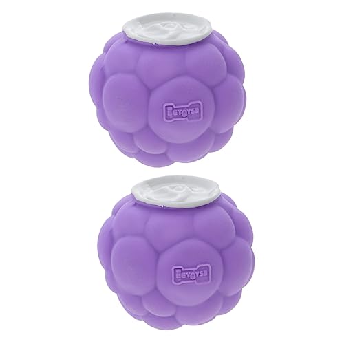 INOOMP 2st Hundespielzeugball Tierisches Spielzeug Lauter Laut des Hundes Lila Tierspielzeug Hunde Quietschender Ball Stimmball des Hundes Obst Kauen Emulsion Hundebedarf Violett Haustier von INOOMP