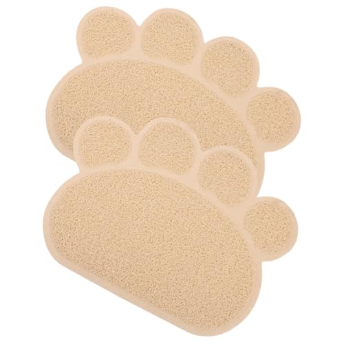 INOOMP 2st Katzenstreu Matte Katzennapf Tischset Matten Für Haustierfutter Katzentoilette Hundegeschirr Matten wasserdichte Katzenstreumatte Fußmatten Für Katzen Streuverfolgungsmatte PVC von INOOMP